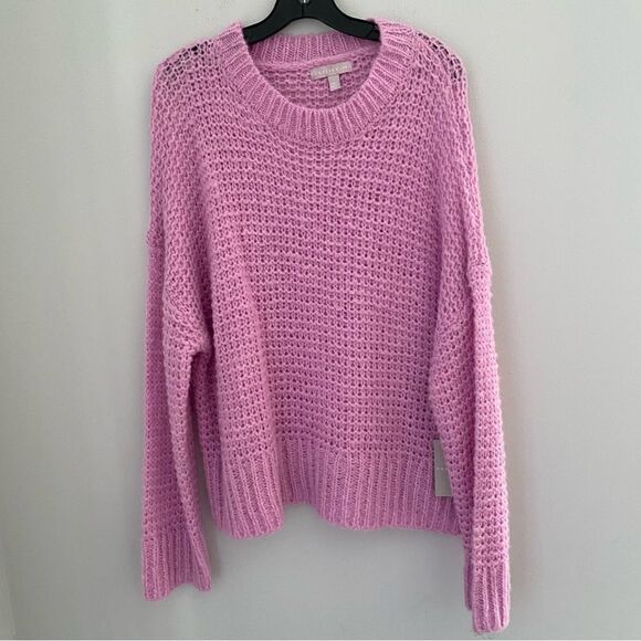 Chelsea 28 Women’s Crew Neck Thick Knit Pink Sweater - Picture 1 of 4
